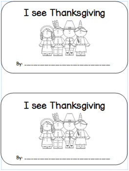 Preview of I See Thanksgiving; an emergent reader