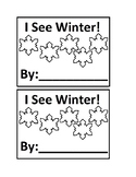 I See Winter! Emergent Reader black &white for Preschool a