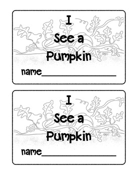 Preview of I See a Pumpkin Book