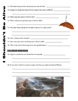 i shouldn t be alive volcano vacation free online video science worksheet