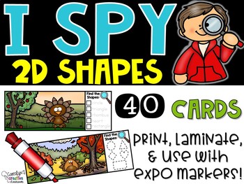 Preview of I Spy 2D Shapes - November Edition [Turkeys]