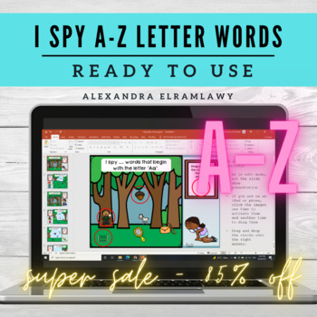 Preview of I Spy A-Z letter words Kindergarten Activities