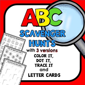 I Spy ABC Scavenger Hunt Alphabet Activities for Preschool and Kindergarten