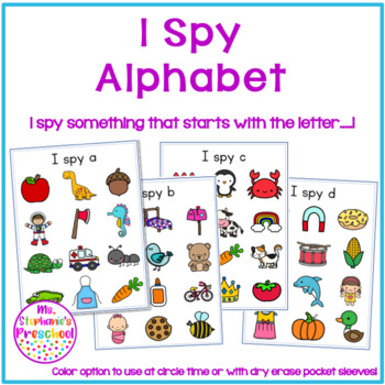 I Spy Alphabet Activity Distance Learning Preschool | TpT