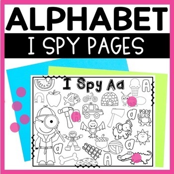 Preview of Alphabet I Spy - Alphabet Worksheets and Game for Letter Sound Recognition