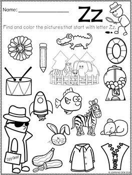 Alphabet Worksheets A-Z Kindergarten - Beginning Sound Worksheets