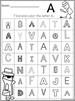 alphabet worksheets a z kindergarten letter recognition by learning desk