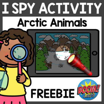Preview of I Spy Arctic Animals Boom Cards Distance Learning