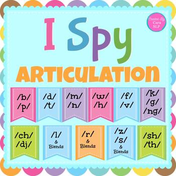 Preview of I Spy Articulation Bundle: Speech Therapy for ALL speech sounds