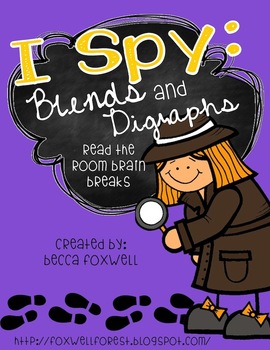 Preview of I Spy: Blends and Digraphs {Read the Room Brain Breaks}