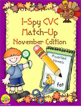 Preview of I-Spy CVC Match-Up - Assorted Vowels (November Edition)