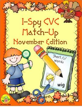 Preview of I-Spy CVC Match-Up - Short /i/ Assorted Words (November Edition)