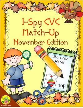 Preview of I-Spy CVC Match-Up - Short /o/ Assorted Words (November Edition)