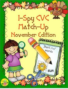 Preview of I-Spy CVC Match-Up - Short /u/ Assorted Words (November Edition)