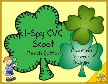 Preview of I-Spy CVC Scoot - Assorted Vowels Bundle (March Edition)