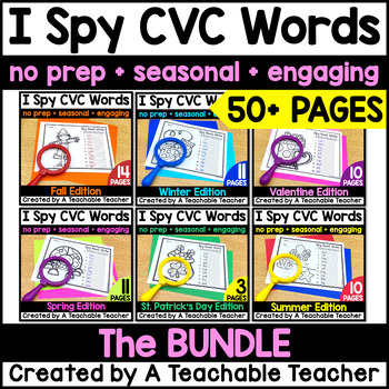 Preview of I Spy CVC Words BUNDLE {Through the Year}