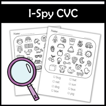 Preview of I-Spy CVC Words - Search and Hunt