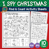 I Spy Christmas | Find and Count Activity Sheets | Search 