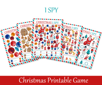 Preview of I Spy Christmas Printable Game for Kids