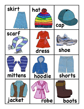 I Spy Clothing Worksheets and Cards Category Sorting K-1 | TPT