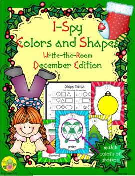 Preview of I-Spy Colors and Shapes (December Edition)