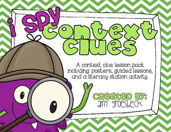 I Spy Context Clues by Amy Groesbeck | Teachers Pay Teachers