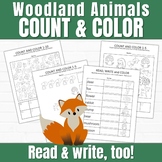 I Spy Count and Color with Woodland Animals, Read, Write a