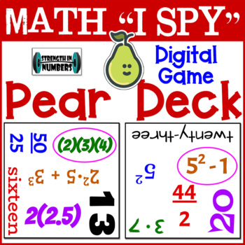 Preview of "I Spy" DIGITAL Math Game for Pear Deck/Google Slides like Spot it!