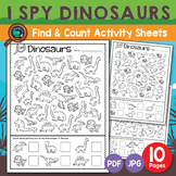 I Spy Dinosaurs | Find and Count Activity Sheets | Printable Game