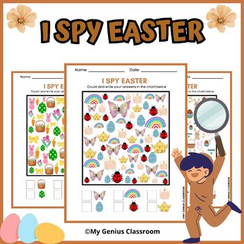 Preview of I Spy Easter Activity - Printable Game for Kids