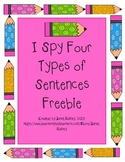 I Spy Four Types of Sentences! Freebie