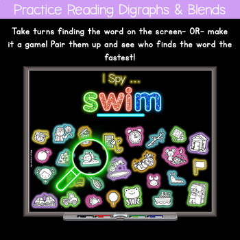 I Spy GLOW PARTY Game- Digraphs and Blends | Glow Day by Down in ...