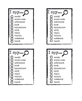 Preview of I Spy Game for Trinkets-Sensory Play-Calm Corner-Game Activity