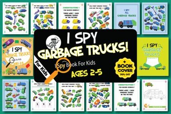 Preview of I Spy Garbage Trucks Book for KIDS Earth day activities crafts