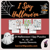I Spy Halloween Search Find Count Record Printables