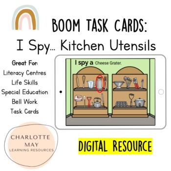 Preview of I Spy Kitchen Utensils: Boom Task Cards!