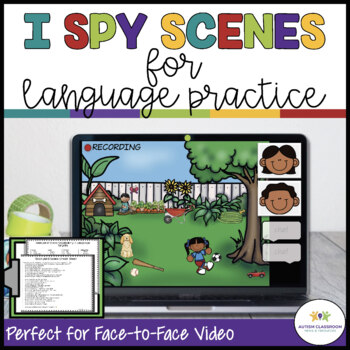 Preview of I Spy Game for Practicing Expressive Language, Vocabulary, & Receptive Language
