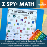 I Spy: Math Worksheets, Differentiated Math Activities, In
