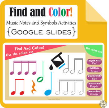 Preview of I Spy Music Notes and Symbols Digital Activity  Google Slides™