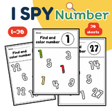 I Spy Number | Find and Color Number | Counting Number (1-30)