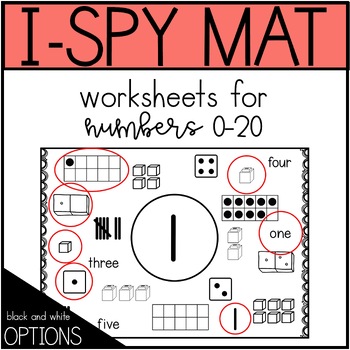 Preview of I Spy Number Mats, Numbers 1-20
