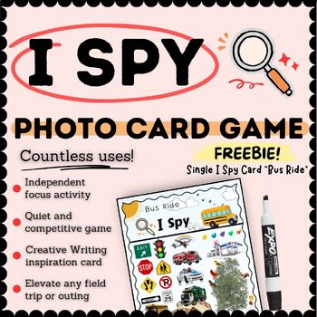 Preview of I Spy Photo Card Game Freebie!│Build Focus & Engage│Field Trip Must-Have!