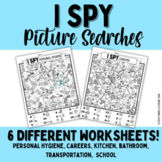 I Spy Picture Searches - Hygiene, Transportation, Careers & more!