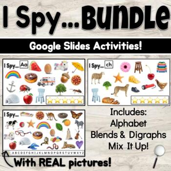 Preview of I Spy Real Pictures Game Alphabet, Blends & Digraphs Beginning Sounds