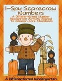 I-Spy Scarecrow Numbers-Differentiated and Aligned to Common Core