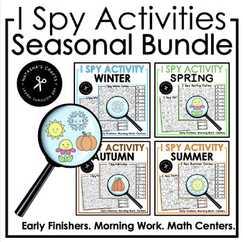 Preview of I Spy Seasonal Growing Bundle A Visual Learning Activity