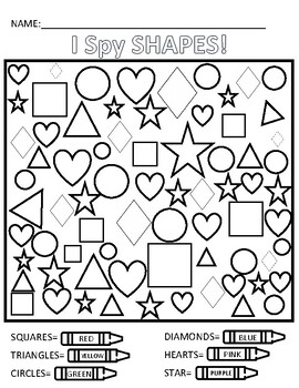 I Spy Shapes by MissAdventuresInTeaching | Teachers Pay Teachers