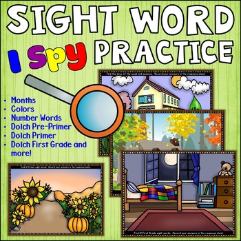 Preview of I Spy Sight Words Activities and Centers