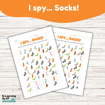 Preview of I Spy Socks! Interactive PDF Activity for Kids