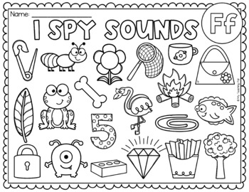 I Spy Sounds - Beginning Sounds Worksheets by My Teaching Pal | TpT